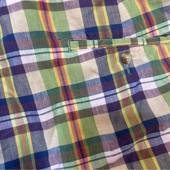 Vintage Polo Ralph Lauren Plaid Shorts Mens 36 Made In USA 100% Cotton - Picture 9 of 9